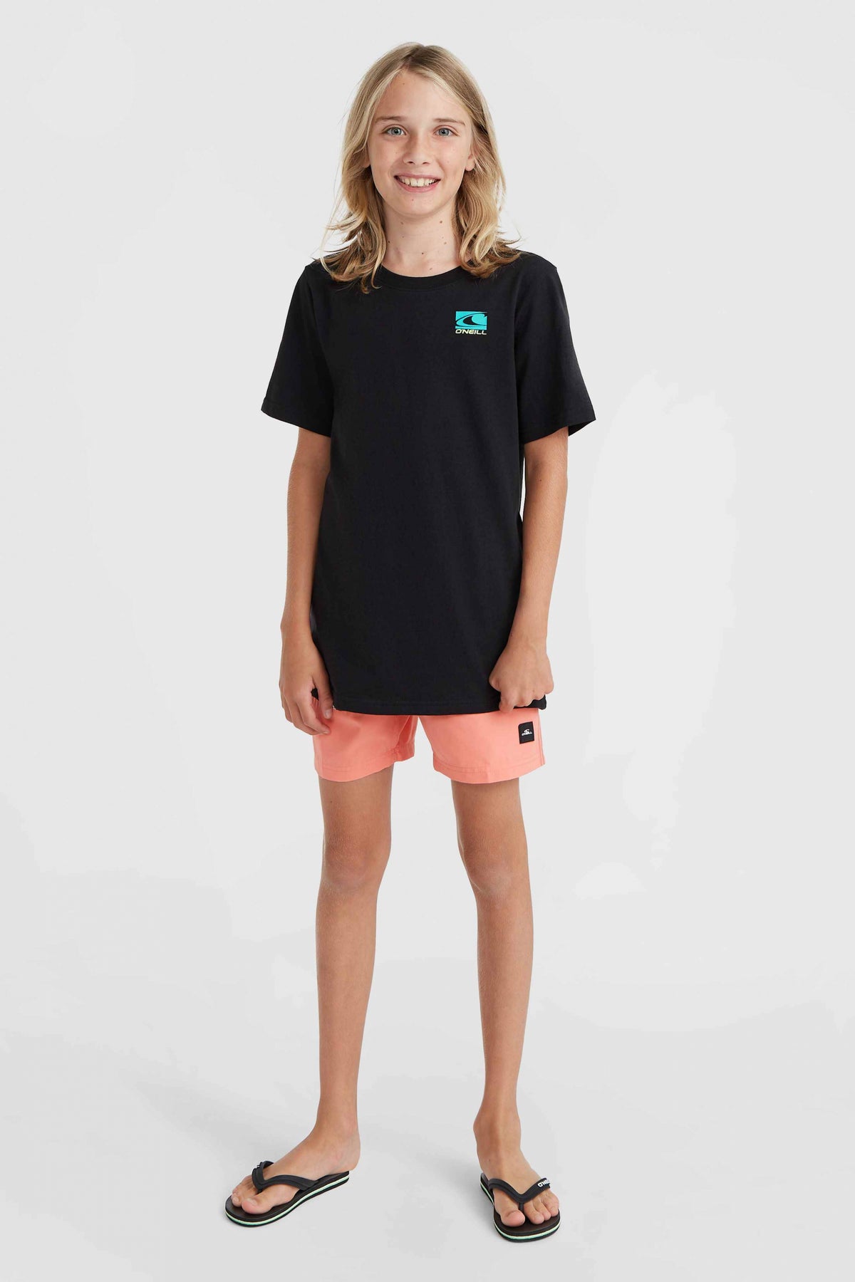 Short de bain Mix and Match Cali Block 13'' | Black/White Tonal Tropicana