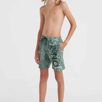 Short de bain Mix and Match Cali Floral 14'' | Green Tonal Tropicana