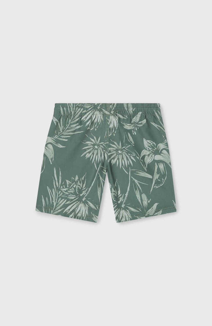 Short de bain Mix and Match Cali Floral 14'' | Green Tonal Tropicana