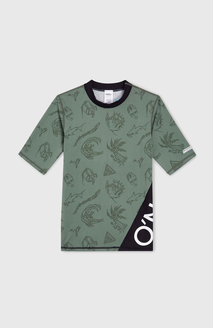 Lycra à manches courtes Mix and Match Crazy | Green Vintage Surfer