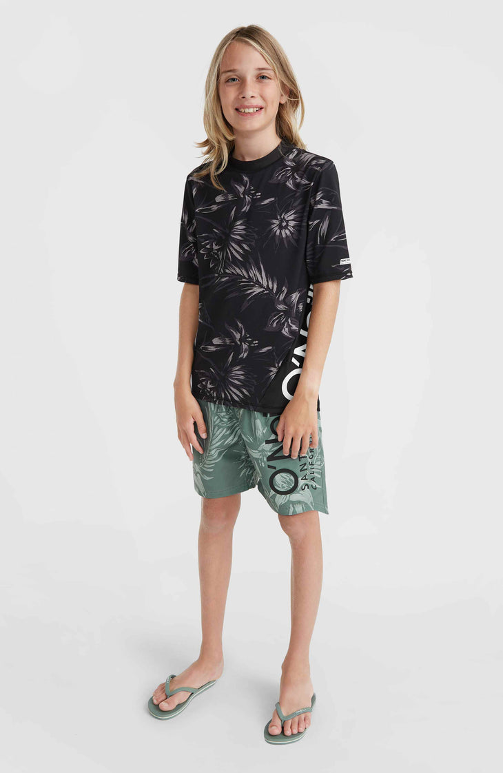 Lycra à manches courtes Mix and Match Crazy | Black Tonal Tropican