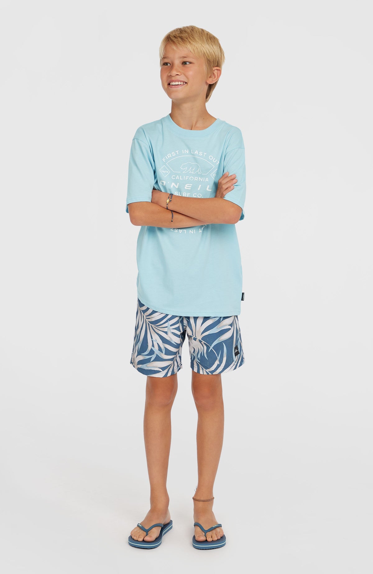 Short de bain Cali 14'' | Blue Dipped Leaves