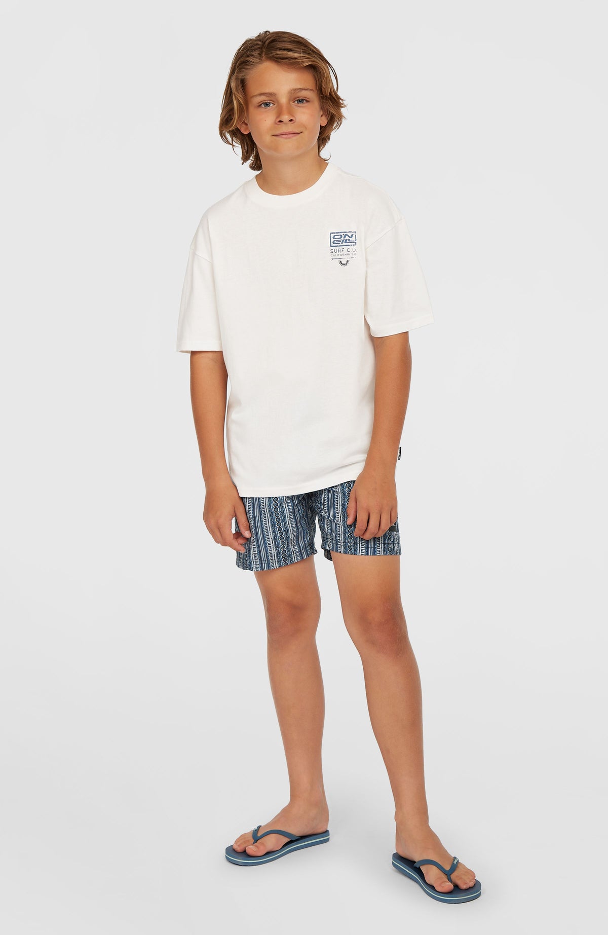 Short de bain Cali 14'' | Blue Pressed Lines