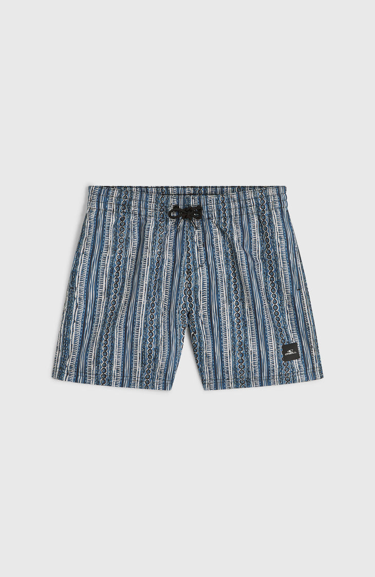 Short de bain Cali 14'' | Blue Pressed Lines
