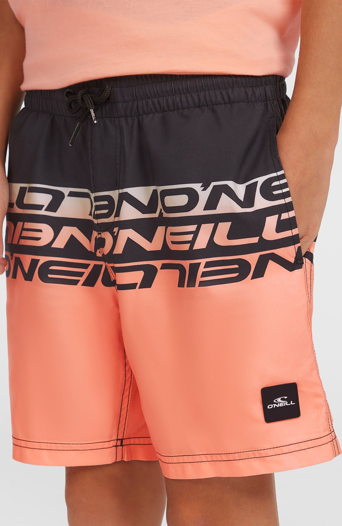 Short de bain Cali Stripe 14 | Coral Upside Down