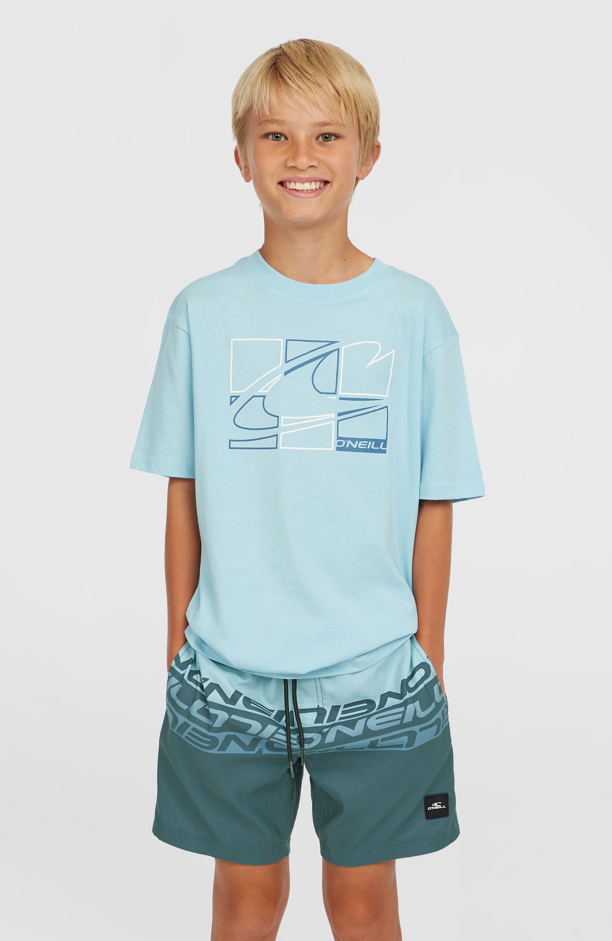 Short de bain Cali Stripe 14 | Blue Upside Down