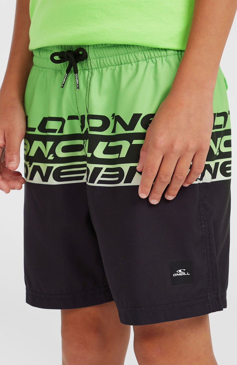 Short de bain Cali Stripe 14 | Green Upside Down