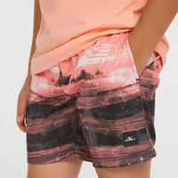 Short de bain Cali Gradient 14'' | Coral Melted Texture