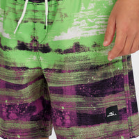 Short de bain Cali Gradient 14'' | Black Melted Stripe Boys