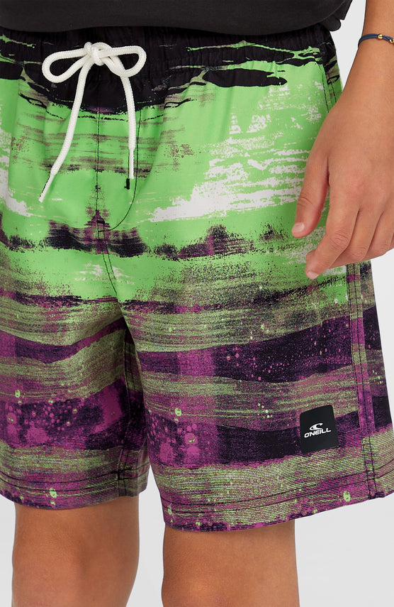 Short de bain Cali Gradient 14'' | Black Melted Stripe Boys