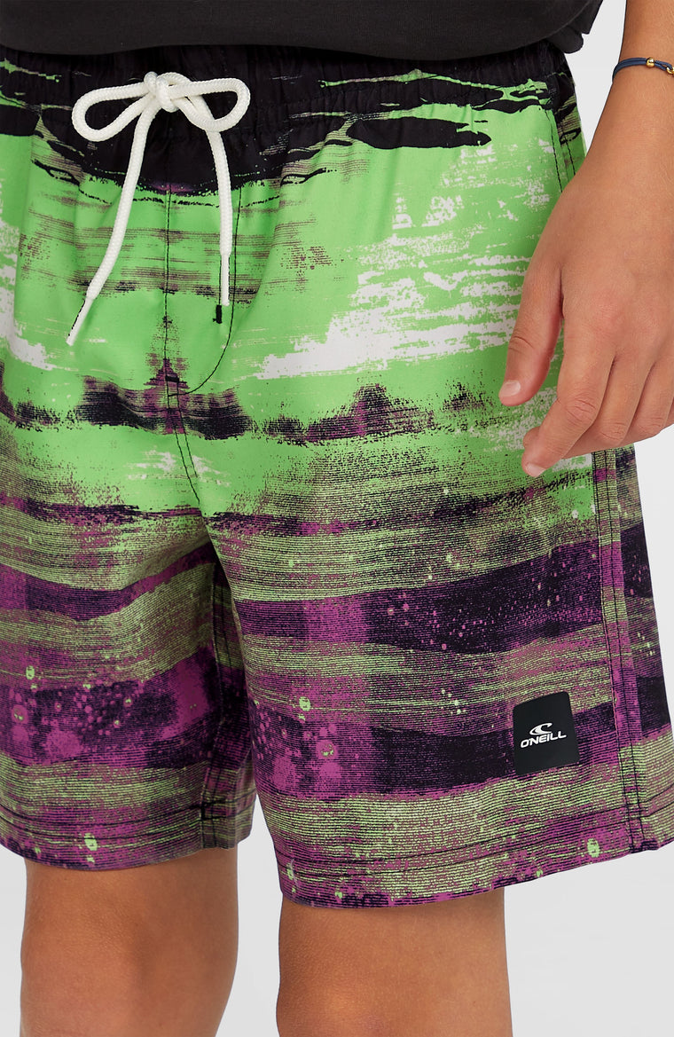 Short de bain Cali Gradient 14'' | Black Melted Stripe Boys