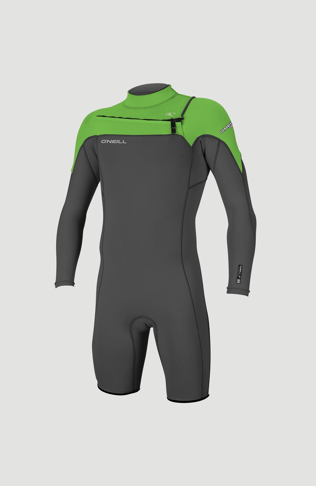 Hammer 2mm Chest Zip Long Sleeve Spring Wetsuit | GRAPHITE/GRAPHITE/DAYGLO