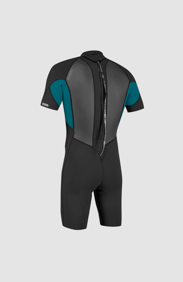 Reactor-2 2mm Back Zip Short Sleeve Spring Wetsuit | BLACK/TIDE POOL