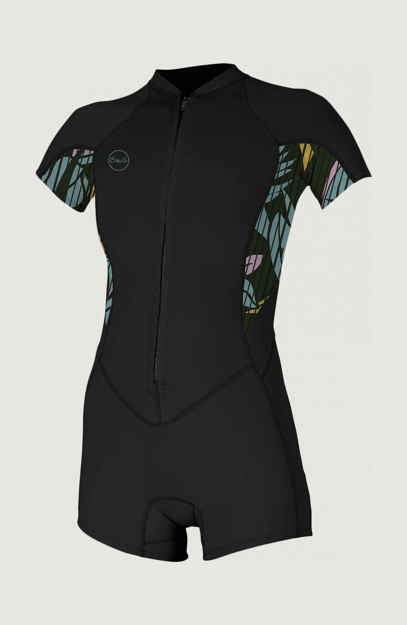 Bahia 2/1mm Front Zip Shortsleeve Spring Wetsuit | BL Black