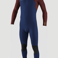 Hyperfreak Plus 4/3mm Chest Zip Full Wetsuit | Navy/Bloodshot