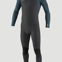 Hyperfreak Plus 4/3mm Chest Zip Full Wetsuit | GUN METAL/CADET BLUE