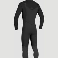 Hyperfreak Plus 5/4mm Chest Zip Full Wetsuit w/Hood | BLACK/BLACK