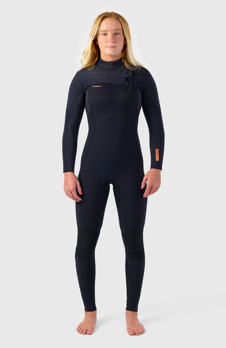 Hyperfreak Plus 3/2mm Chest Zip Full Wetsuit | BLACK/BLACK