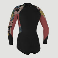 Bahia 2/1mm Front Zip Long Sleeve Spring Wetsuit | BLACK/TEAROSE/TWIGGY