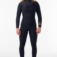 Hyperfreak Plus 5/4mm Chest Zip Full Wetsuit | BLACK/BLACK