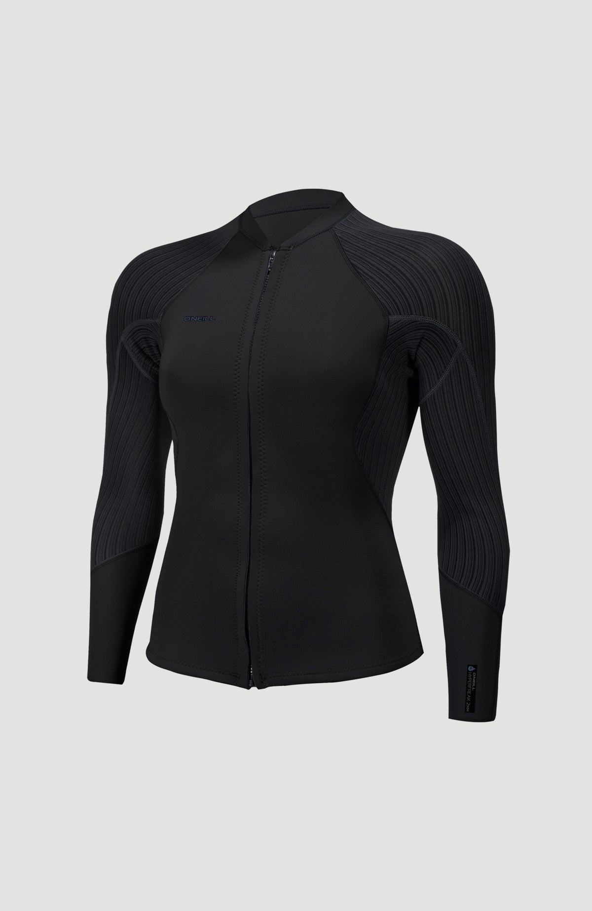Hyperfreak 2/1.5mm Front Zip Wetsuit Jacket | BLACK/BLACK