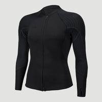 Hyperfreak 2/1.5mm Front Zip Wetsuit Jacket | BLACK/BLACK