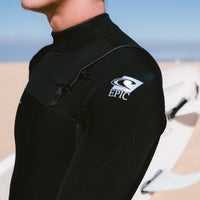 Epic 5/4mm Chest Zip Full Wetsuit | A05 BLK/BLK/BLK