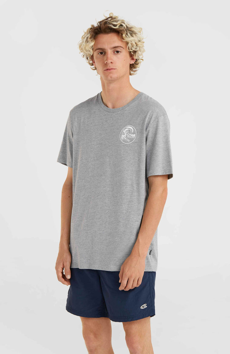 Tee-Shirt Circle Surfer | Silver Melee -A