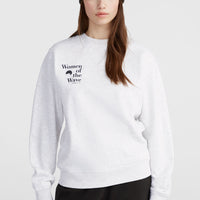 Sweatshirt à col rond Women of the Wave | White Melange