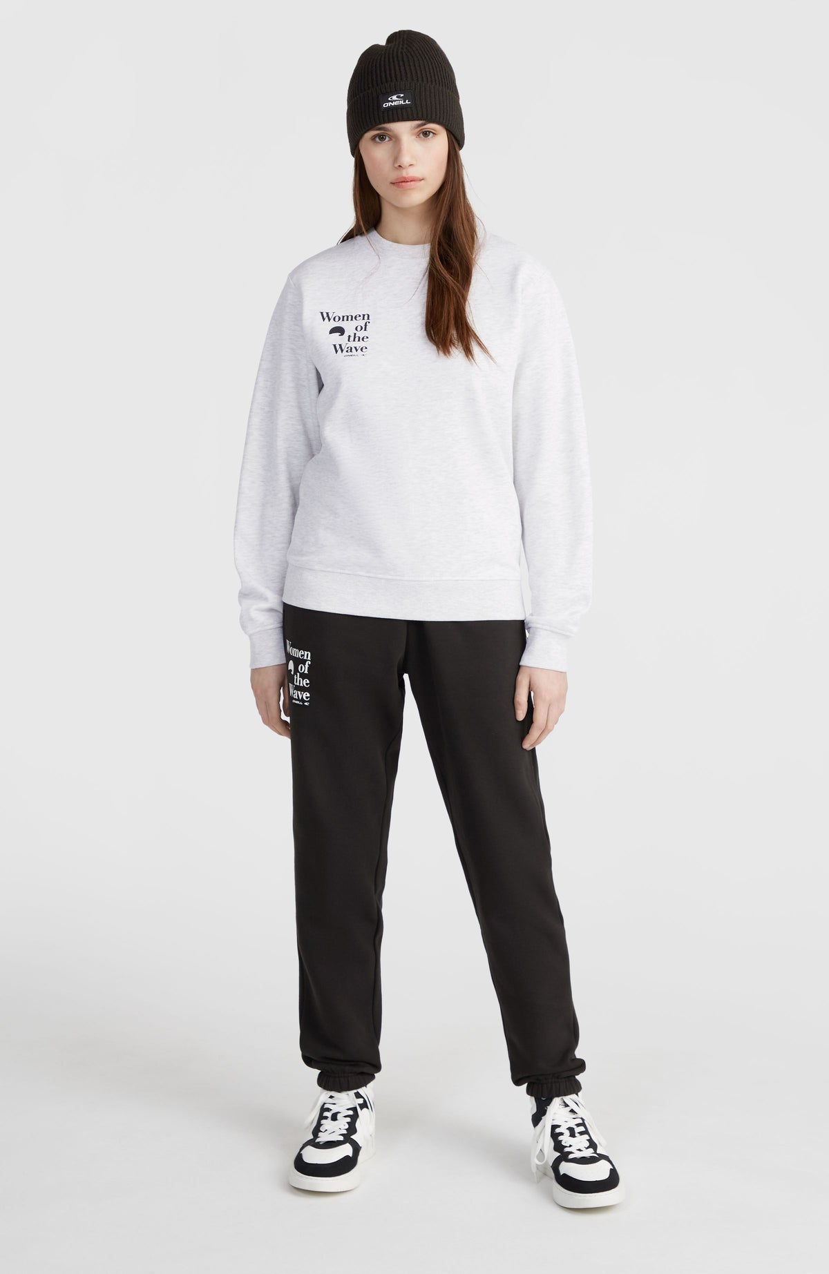 Sweatshirt à col rond Women of the Wave | White Melange