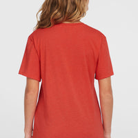 T-shirt Essentials à col V | Sunrise Red