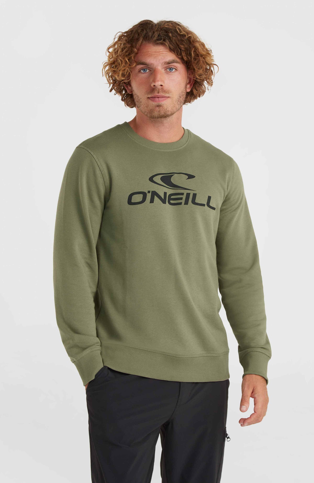 Sweatshirt à col rond O'Neill Logo | Deep Lichen Green