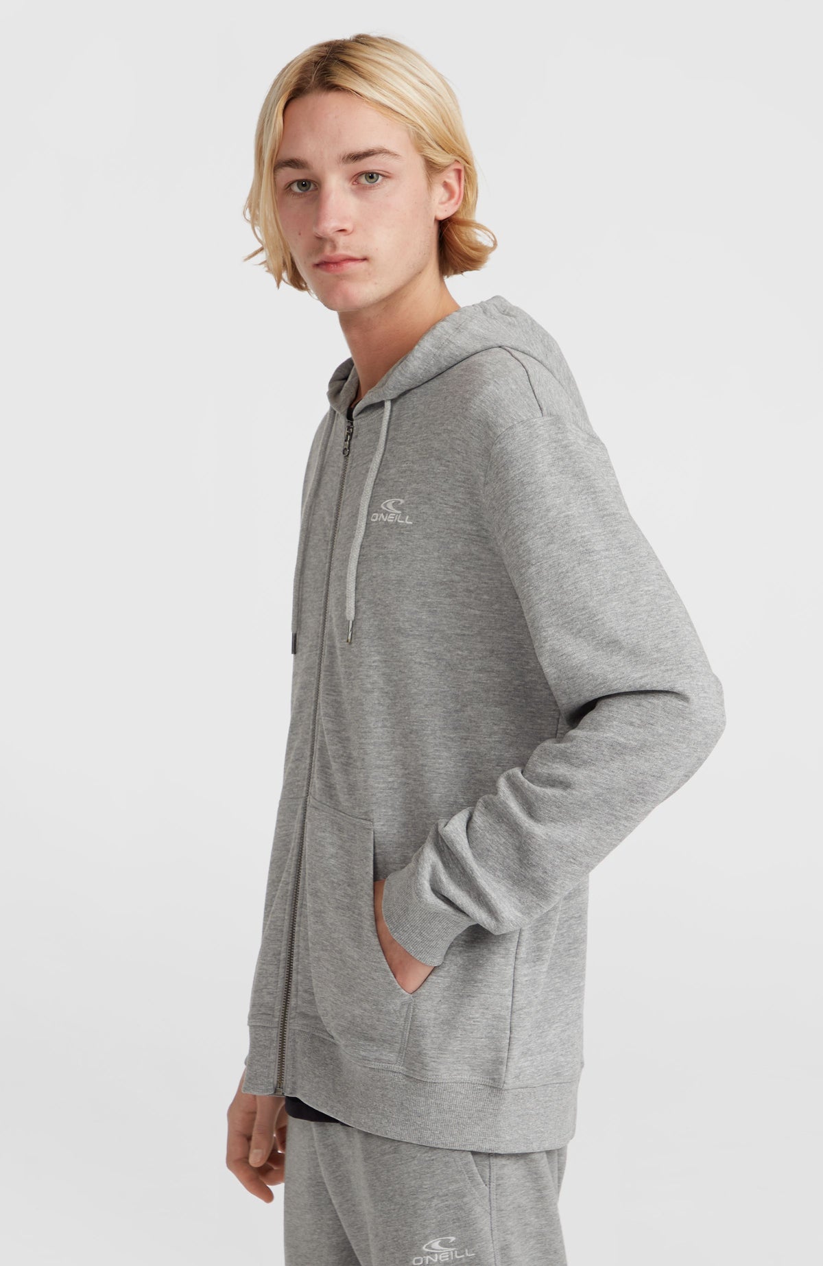 Sweat à capuche et zip intégral O'Neill Small Logo | Silver Melee