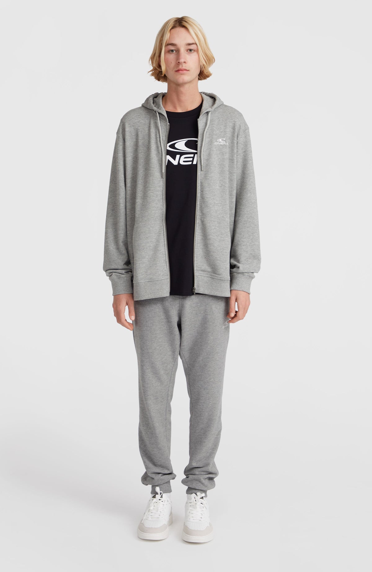 Sweat à capuche et zip intégral O'Neill Small Logo | Silver Melee