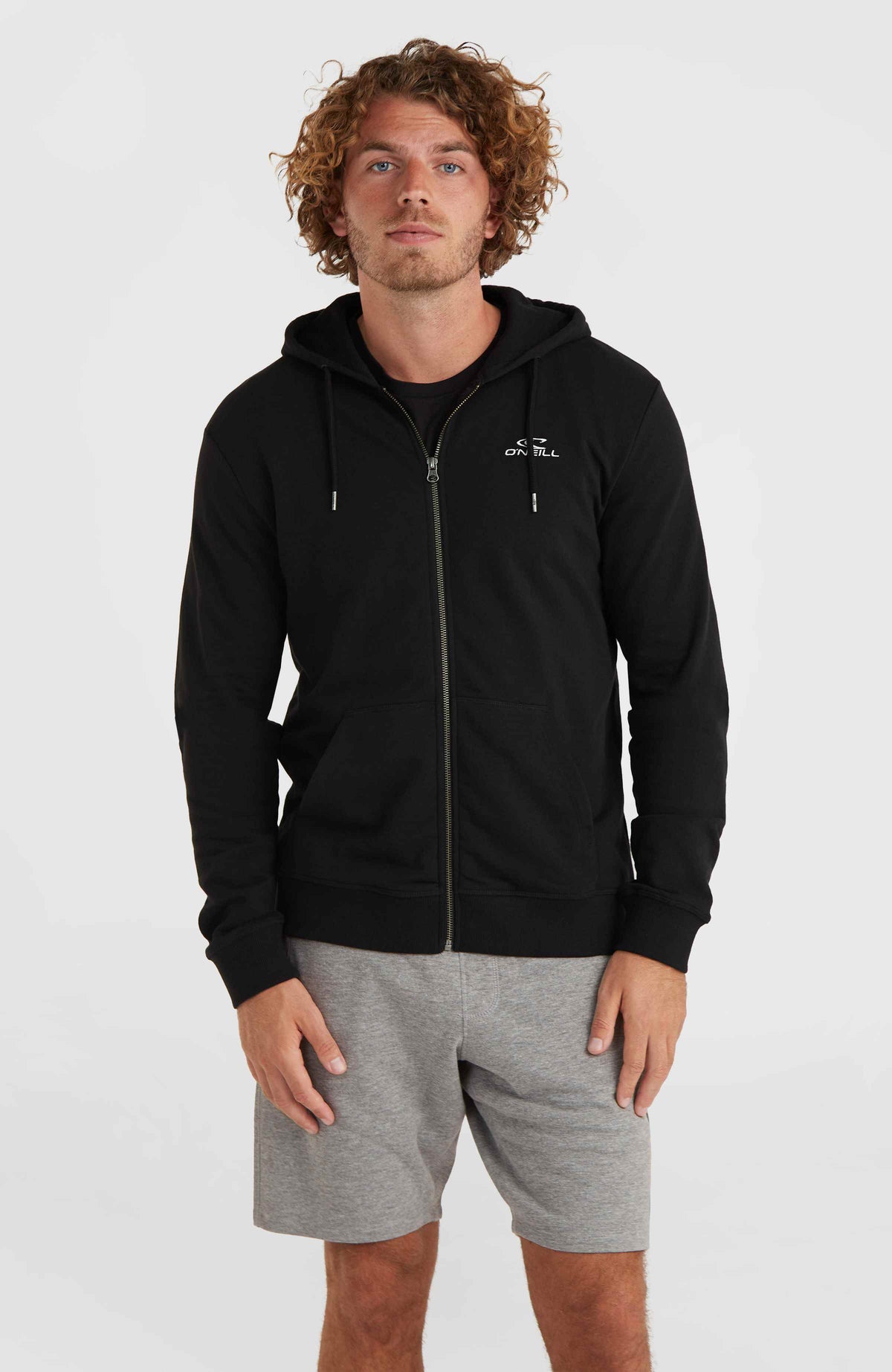 Sweat à capuche et zip intégral O'Neill Small Logo | Black Out