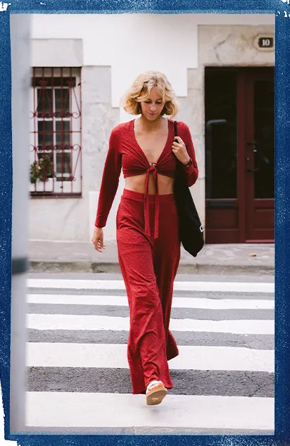 Pantalon O'Riginals Wide-Leg | Midnight Poppy