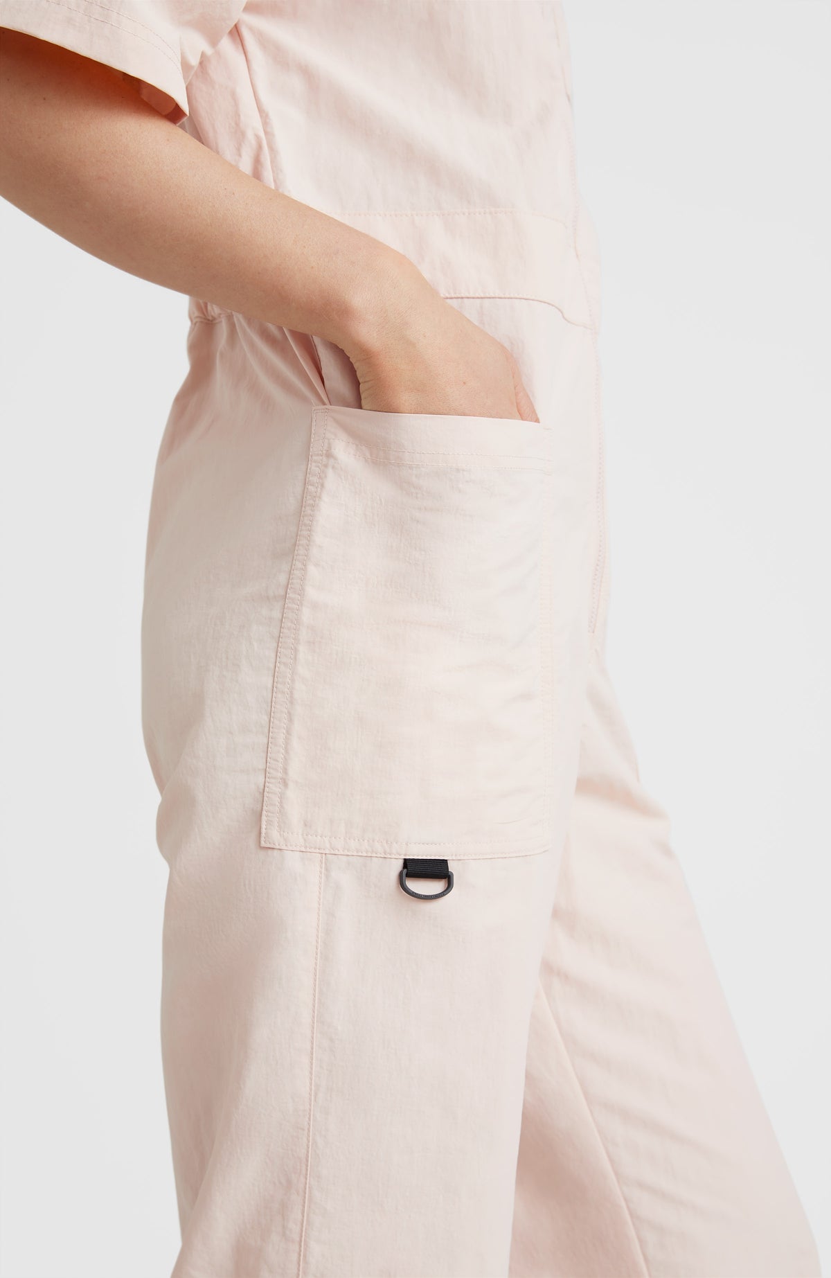 Madewell pink shop utility jumpsuit