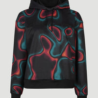 Polaire Rutile All Over Print Hooded | Black Heat Map