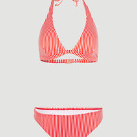 Ensemble Bikini Marga Cruz Halter | Red Simple Stripe