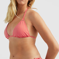 Ensemble Bikini Capri-Bondey Triangle | Red Simple Stripe