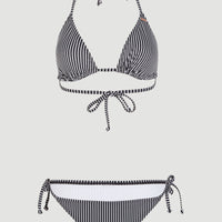 Ensemble Bikini Capri-Bondey Triangle | Black Simple Stripe
