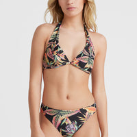 Haut de bikini dos nu à bonnet moulé Sao Mix | Black Tropical Flower