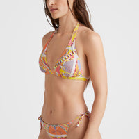 Top de bikini dos nu Marga | Yellow Scarf Print