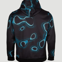 Polaire Rutile Printed Hooded | Blue Heat Map