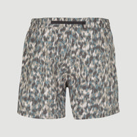 Short Packable All Over Print 15'' Hybrid | Green Minimal Camo