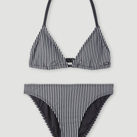 Ensemble Bikini Surf State Triangle | Black Simple Stripe