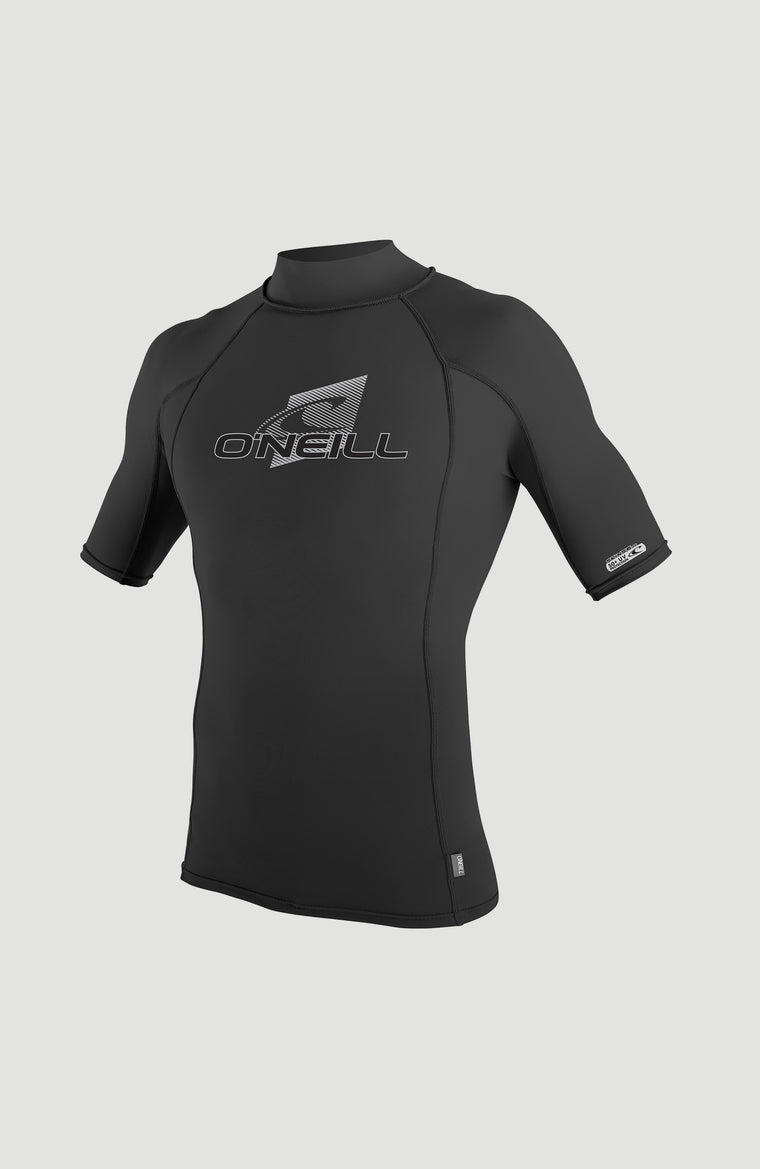 Premium Shortsleeve Skin Turtleneck Rash Guard | A05 BLK/BLK/BLK