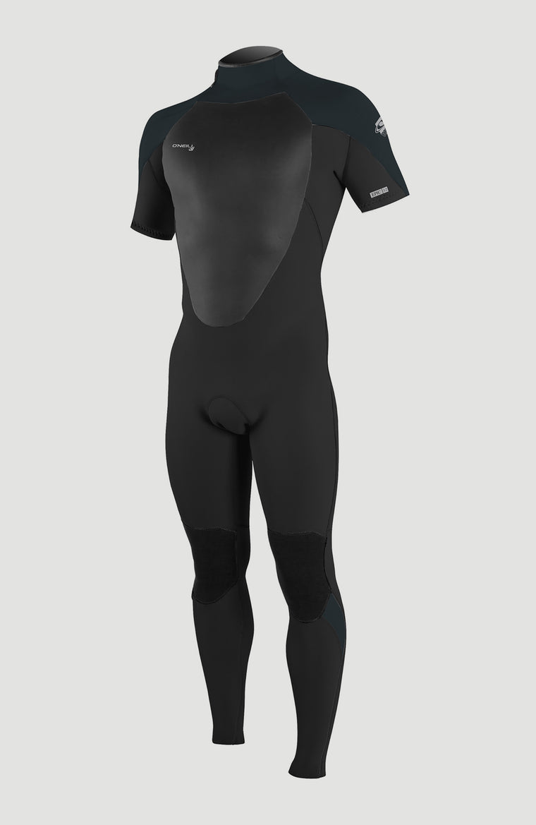 Epic 3/2mm Back Zip Shortsleeve Full Wetsuit Heren | BLACK/GUN METAL/GUN METAL