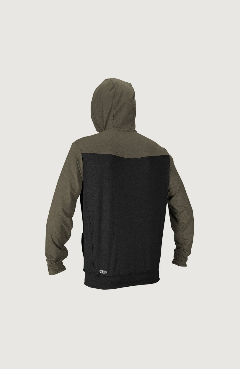 Hybrid Zip UV Hoodie | Black