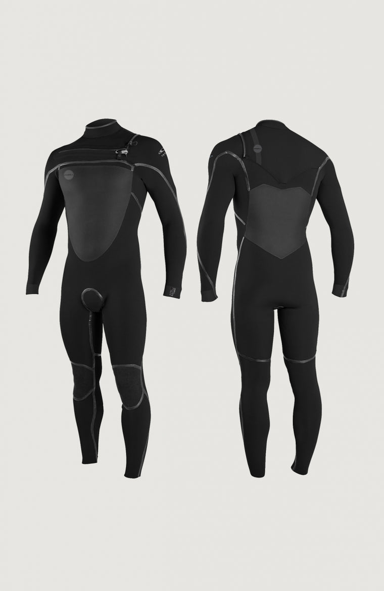 Psycho Tech Chest Zip 5/4mm Full Wetsuit | BLACK/BLACK